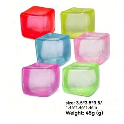 1/4pcs Random Color Squeeze Cube Toy, Slow Rebound Shape Stress Ball, Sensory Stress Relief Toy, Stress Relief Toy, Party Favors, Squeeze Stress Cube Stress Ball Toy, Square Birthday Gift, Party Favors, Squeeze Gift, Perfect Gift