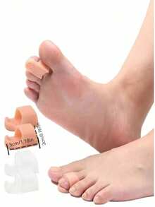 Foot Protection Toe Caps, Little Toe Protector, Practical Design, Made Of High-Quality Soft Silicone Material, Suitable For All Seasons, Unisex, Suitable For Work Protection, Anti-Friction, Anti-Slip, Comfortable To Wear With Shoes And Socks, Daily Essential. (2pcs/Pack) - A-Skin Color - View 11