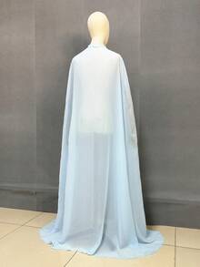 1 chiếc áo choàng cô dâu dài màu đen, áo choàng voan mềm mại có mũ trùm đầu, khăn choàng cosplay anime, 150cm - Nhiều màu - Xem 25