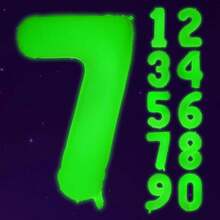 Mega-L - Suministros de fiesta que brillan en la oscuridad, 40 pulgadas, fluorescente gigante de neón amarillo limón número 7 globos para el séptimo cumpleaños, globos de números de bricolaje, letrero - Número 7 - Ver 2