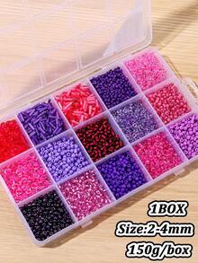 1 Box 15 Compartments Mixed Glass Seed Beads, DIY Jewelry Making Kit Suitable For Beginners To Make Bracelets, Necklaces And Other Jewelry - 15-compartment Box - View 10