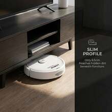 3-In-1 Automatic Portable Home Robot Vacuum Cleaner, USB Rechargeable, Wet And Dry Cleaning, Intelligent And Quiet, Great For Cleaning Corners, Multi-Functional Robot Vacuum And Mop, Small Floor Cleaning Device, Suitable For Pet Owners. - White - View 5