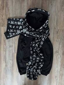 2026 Fashion High Street  Harajuku New Printed Zipper Pullover Gothic Men's And Women's Same Style - 衛衣款式02 - 查看 1