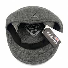 KANGOL Kangaroo Brand Baseball Cap Model 504 With Embroidered Logo Made Of Wool Fedora Hat, Fashionable And Versatile Accessory. RUB1 - 寶藍色白標(長方形鋼印) - 查看 1