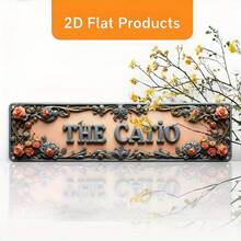 2D Flat - Vintage Style Wall Sign "THE CATIO", 2D Flat Design, Suitable For Office, Shop, Home, Farmhouse And Porch. Durable And Easy To Install, Ideal Gift For Friends - A - View 3