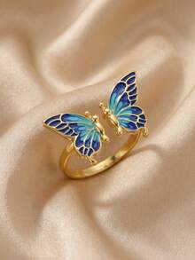 Anel de Manguito Decoração borboleta - Multicolorido - Visão 1