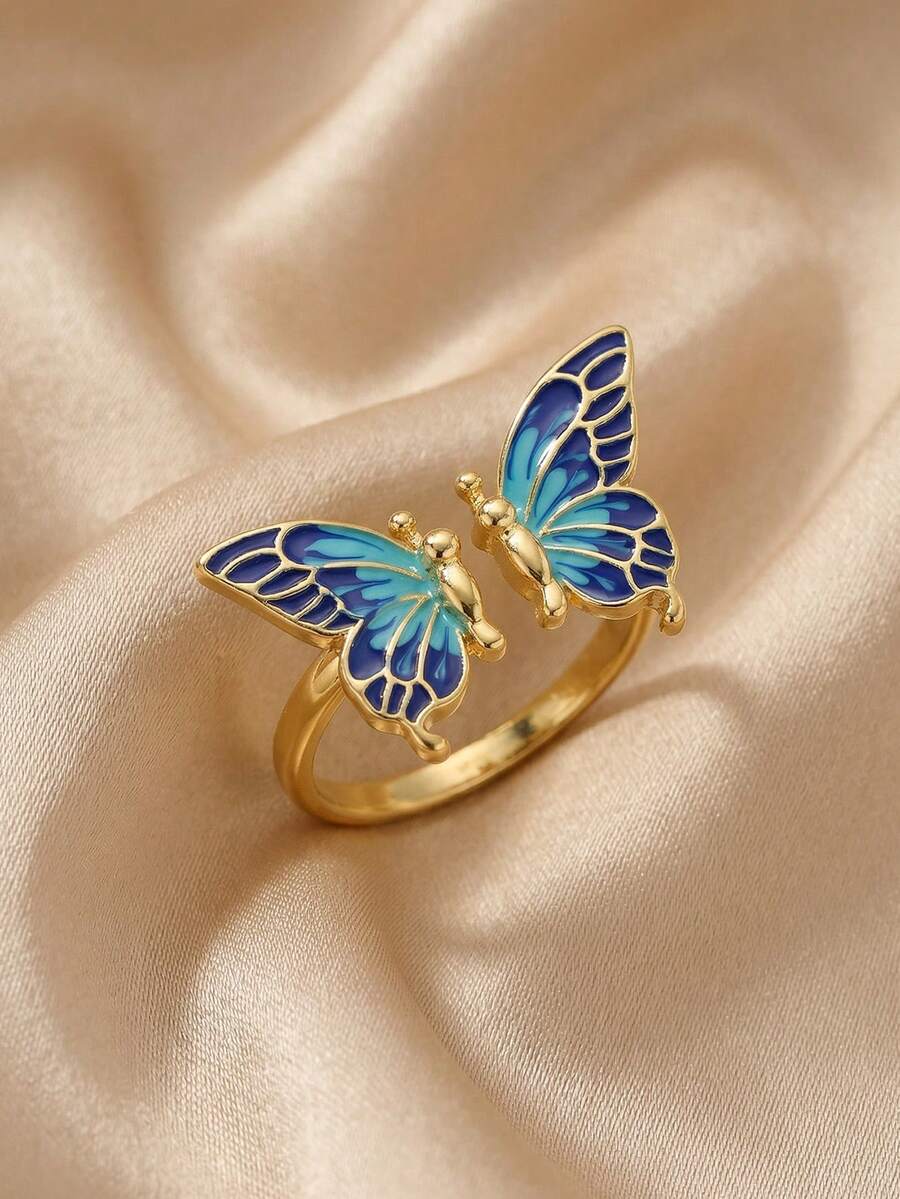 Anel de Manguito Decoração borboleta - Multicolorido - Visão 1