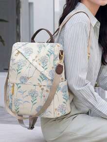 Mochila de gran capacidad y versátil de moda para mujer - Azul - Ver 2