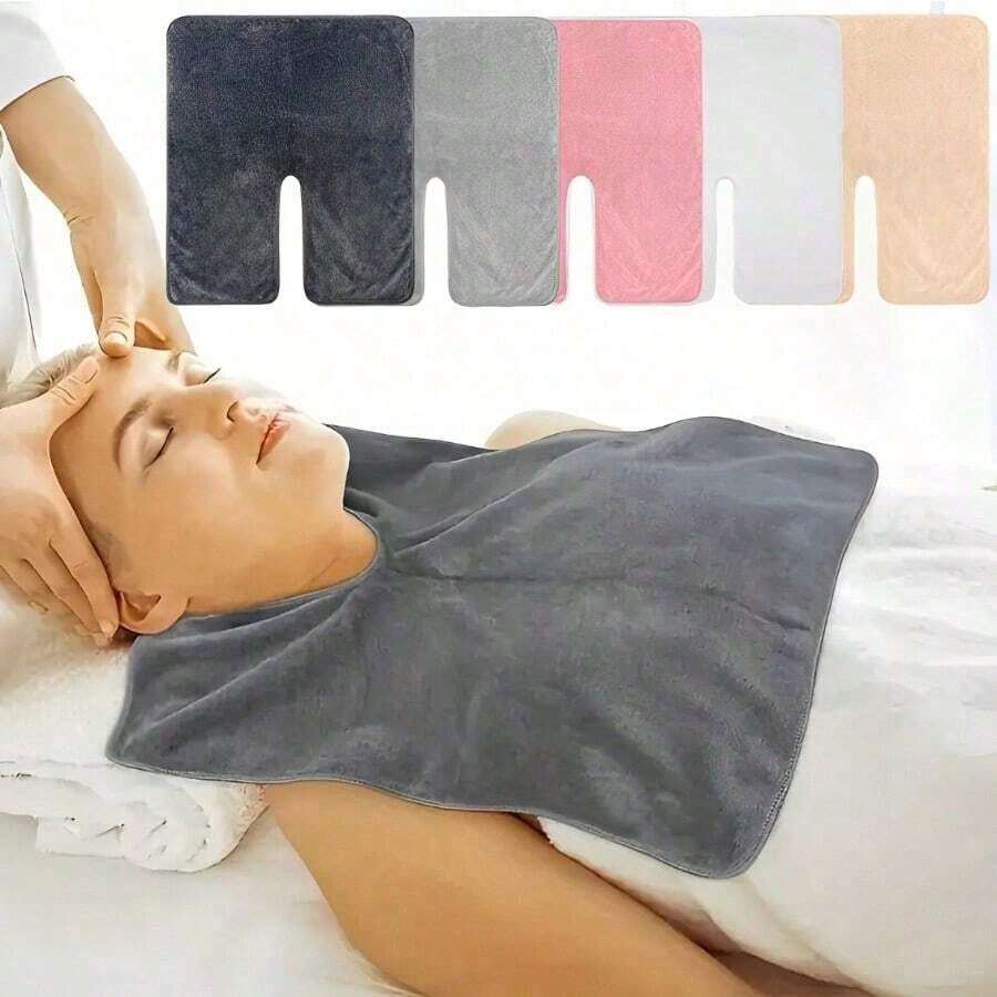 Beauty U Shape Towel Esthetician Salon Spa Massage Facial Care Neck Cosmetic Towels Reusable Warmer Microfiber Neck Towel 7W9P