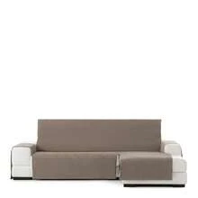 Kiva Standard Right-Facing Chaise Lounge Sofa Cover With Elastic Fit, Various Colors Available - Standard Right-Facing Chaise Lounge Sofa Cover For Backrest, Seat And Arms - 灰褐色中號 - 查看 3