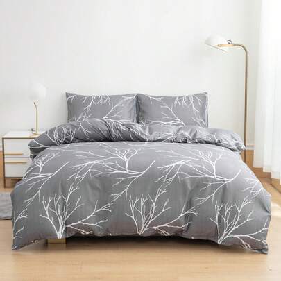 3pcs Bedding Set, Ultra Soft Microfiber Printed Duvet Cover (1 Duvet Cover, 2 Pillow Shams, No Filler), Breathable And Comfortable For Bedroom, Guest Room, Hotel, Dormitory, Suitable For All Seasons