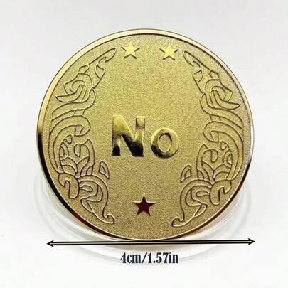 2 đồng xu quyết định CÓ hoặc KHÔNG mới, chất liệu hợp kim, đồng xu cầu may mắn, đồng xu vàng, quà tặng kỷ niệm sáng tạo, quà tặng cao cấp độc đáo