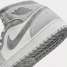 Nike Air Jordan Retro 1 Mid SE Black White Red Casual Shoes Men's HV4091-006 | Comfortable - màu trắng xám - Xem 3