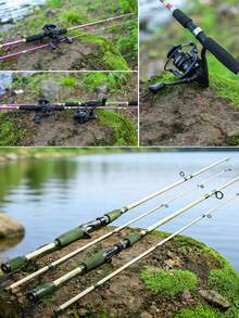 SOUGAYILANG 5.9ft/1.8m Ultralight Fishing Rod - Suitable For Freshwater And Saltwater Fishing Beginners, With EVA Handle And Ceramic Guides - Apricot - View 5