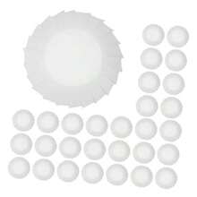 100 Piezas Papel Parchment Redondo Antiadherente para Basque Cake Moldes y Muffins Papel Antigrasa para Freidora de Aire y Cupcakes y Compatible - Blanco - Ver 2