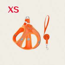 Cat & Dog Harness Leash Set, Designed To Prevent Escape, Comes With Reflective Soft Mesh Vest, For Taking Small Cats & Puppies For Walks, Suitable For Small Dogs & Puppies, Made Of All-Weather Breathable Mesh Material, Easy To Control, No Battery Required. - Orange - View 14