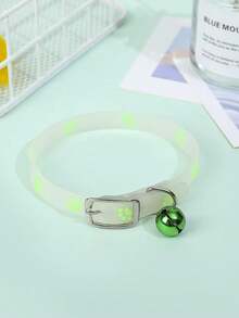 Vòng cổ cho mèo in hình dấu chân bằng silicon phát quang có chuông, vòng cổ cho chó phát sáng trong bóng tối để tránh bị lạc vào ban đêm. - Nhiều màu - Xem 9