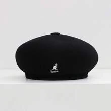 Kangol Hats From South Korea - Kangaroo Beanie, Beret For Winter, Woolen Warm Hat, Korean Version Beanie For Women, Artist Hat JTZQ - 深灰色 - 查看 3