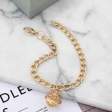 Dây chuyền cổ cho mèo có thể điều chỉnh, phụ kiện dây xích chó, mặt dây chuyền rỗng có chuông nhỏ, đạo cụ chụp ảnh. - Vàng - Xem 6