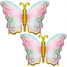 Globos Tamaño Jumbo Gigante 100 cms 40 Pulgadas personajes jumbo, globos para fiestas de cumpleaños, banquetes, decoración digital (MARIPOSAROSA3) - DOBLE22 - Ver 1