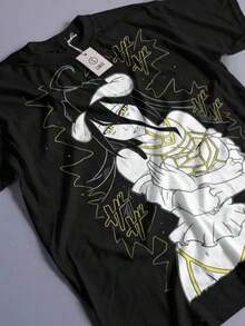 Albedo Overlord Tshirt, Anime Overlord Character, Demon  T-Shirt S-5XL - Black - View 7