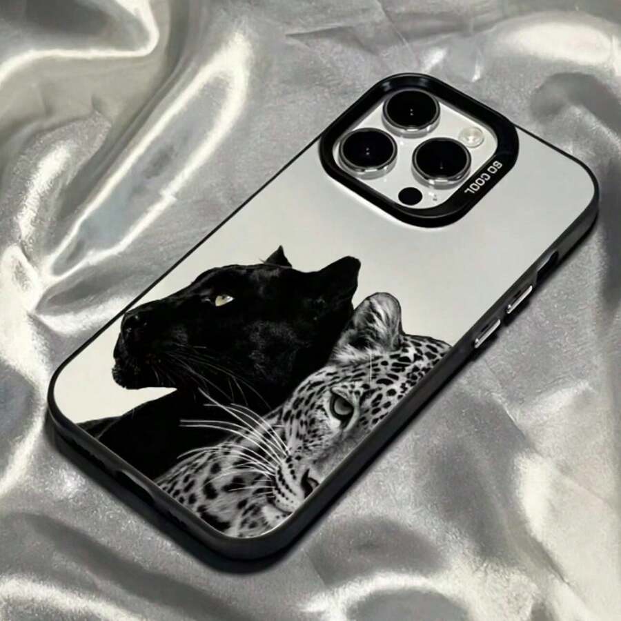 1 chiếc ốp lưng điện thoại TPU chống sốc, họa tiết da báo dữ dằn, bao phủ toàn bộ màn hình, tương thích với Apple 17, 16, 15, 14, 13, 12, 11 Pro Max - Nhiều màu - Xem 1