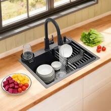 YUNRUX Kitchen Sinks - Silver - View 6