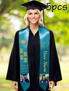 Custom Text And Photo Graduation Sash, Personalized Graduation Stoles, Kindergarten Graduation Sash, Satin Fabric Graduation Party Decorations - Style a - View 21