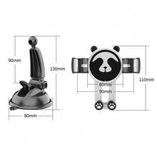 Cartoon Panda Suction Cup Car Phone Holder, Dashboard Navigation Bracket, Cute Style Phone Mount - Multicolor - View 7