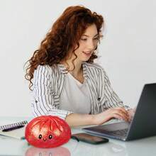 Dumpling Squishy Toy With Steamer Box, Bright Red Glitter Slow Rising Fidget Squishies, Sensory Toys For Classroom, Stress Relief Anxiety Fidgets For Adults Kids, Kawaii Food Shaped Collectible Squishies, Party Favors, Soft Pinch Gift, Bright Red - 鮮紅色 - 查看 6