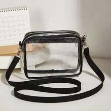 Clear Crossbody Bag, Approved For Stadiums, Suitable For Concerts, Sports Events, PVC Material , Beach, Beach Bags, Summer Outfits - 彩色 - 查看 6