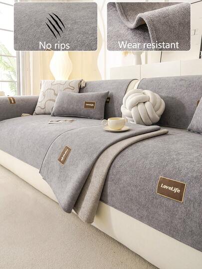 1 chiếc vỏ đệm sofa bằng vải chenille mềm mại, bảo vệ ghế sofa kiểu dáng hiện đại tối giản, chống trượt, chống bụi và dễ vệ sinh, mềm mại và không phai màu, thân thiện với thú cưng, phù hợp với sofa hình chữ L và sofa 1/2/3/4 chỗ ngồi.