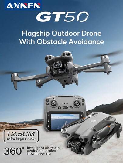 AXNEN 双摄像头无人机，光流定位悬停，可折叠四轴飞行器，一键360°特技翻转，上升/下降，入门级可折叠遥控无人机玩具，圣诞节、万圣节、感恩节的理想礼物