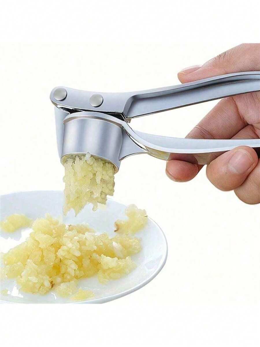 3-In-1 Stainless Steel Manual Garlic Press, Multi-Function Kitchen Garlic Press, Garlic Puree Squeezer, Garlic Press, Kitchen Accessories, Function: Garlic Press + Nut Cracker + Bottle Opener, Compact And Durable Garlic Ginger Grinder