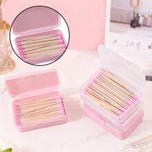 3pcs Nail Care Storage Box, Rectangular Storage Box, Can Store Cotton Swabs, Emery Boards, Nail Files And Nail Clippers, Portable Storage Box, Cotton Swab Storage Box, Suitable For School, Home, Dorm - Multicolor - View 5