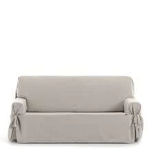 Kiva Universal Sofa Cover With Elastic Bands, 3-Seater Size, Various Colors Available – Adjustable Sofa Cover / Pink, Backrest, Seat And Arm Protection, Easy And Versatile Renewal - Raw/Linen Calm - View 3