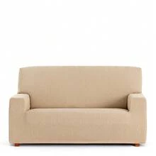 Kiva Universal And Versatile 3-Seater Sofa Cover, Various Colors Available – Easy-To-Fit Protective Sofa Cover For Backrest, Seat And Arms - Beige Troya - View 3