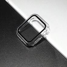 Bộ ốp lưng đồng hồ 6 mảnh tích hợp PC + kính cường lực, chống rơi vỡ, kiểu dáng thời trang, bảo vệ đồng hồ thông minh, tương thích với Apple Watch 38/40/41/42/44/45mm, tương thích với Apple Watch SE Series 10/9/8/7/6/5/4/3/2/1, phụ kiện đồng hồ thông minh. - 6 màu - Xem 4