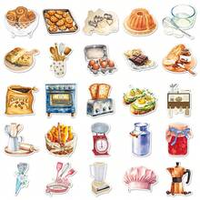 50 piezas Paquete de pegatinas estéticas de Tiempo de Hornear, Pegatinas decorativas de pan lindas, Pegatinas impermeables de regalo de horneado de dibujos animados adecuadas para botellas de agua, computadoras, portátiles, teléfonos, equipaje, cuadernos, refrigeradores - J - Ver 6