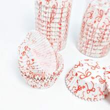 Giấy lót bánh cupcake, cốc giấy nướng bánh chống dính hình nơ, cốc giấy nướng bánh, tấm lót bánh, dụng cụ làm bánh - Cây cung - Xem 9