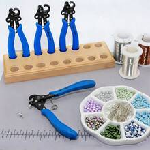KLONKEE Kìm uốn vòng một bước, kìm uốn vòng 1.5mm, 2.25mm, 3mm, dụng cụ uốn dây kim loại dùng trong sản xuất trang sức, kìm xoắn 9 cái, kìm chĩa 9 cái, kìm cuộn đa năng có rãnh và chức năng cắt, có thể tạo ra ngay những chiếc vòng đều đặn cho bông tai, vòng tay, dây chuyền và trang sức bằng dây, kìm cầm tay nhỏ gọn dùng cho trang sức DIY dây 0.5-2mm, thích hợp cho sản xuất và bảo trì trang sức (người đam mê nghiệp dư và người mới bắt đầu). - Nhiều màu - Xem 11