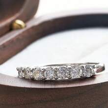 1 chiếc nhẫn bạc S925 đính đá Moissanite 0.7ct, trang sức phù hợp cho nữ giới đeo hàng ngày, cưới và đính hôn. - Một viên đá quý 0,7 carat. - Xem 17