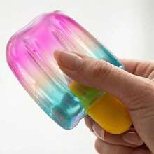 Mini Jelly Gradient Ice Cream Squishy Toys, Ice Cream & Popsicle Squeeze Stress Relief Fidget Toys - A - View 4