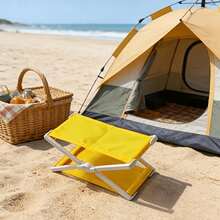 Portable Foldable Beach Head Pillow, Vintage Style Lounge Chair Pillow For Travel Camping - 藍色 - 查看 3