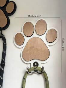 Gantungan Tali Anjing Kayu Berbentuk Jejak Kaki yang Dipersonalisasi, Cocok untuk Dipasang di Dinding, Cocok untuk Kalung dan Mantel, Terbuat dari Bahan Kayu Alami yang Tahan Lama dengan Desain Jejak Kaki yang Lucu, Hadiah Kenang-kenangan Dekoratif yang Sempurna untuk Pecinta Hewan Peliharaan - MultiWarna - View 8
