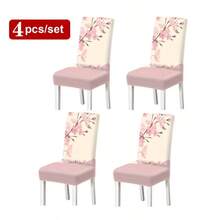 1pc/2pcs/4pcs/6pcs/8pcs/36pcs Set, Romantic Sakura/Vintage Rose Floral Pattern Chair Covers, High Elastic Full Wrap Washable Soft Protective Covers, 2D Printing Technology, Easy To Install And Clean. Suitable For Indoor Decor, Outdoor Dining, Party, Restaurant, Hotel, And Also Can Be Used As Gifts. - Multicolor - View 19