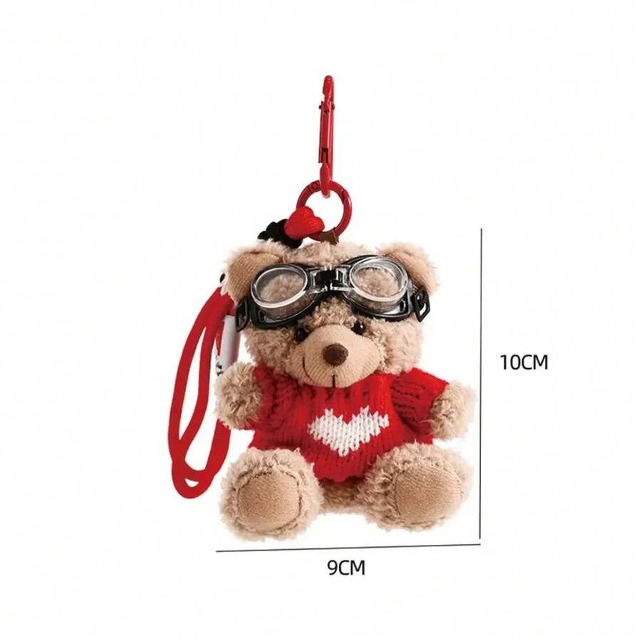 Oso de Peluche Marrón de Dibujos Animados, Colgante de Oso de Peluche, Accesorios para Bolsos, Lindos Adornos Colgantes de Peluche, Colgante para Bolsos - 7 marrón marino - Ver 1