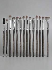 MAANGE Conjunto de 14 pincéis profissionais para maquiagem dos olhos: pincel para sombra, pincel para delineador, pincel para sobrancelhas, pincel de precisão, pincel corretivo, pincel para contorno, pincel para contorno do nariz, pincel iluminador. Portátil e reutilizável, ideal para maquiagem diária no rosto. Acessórios de beleza para esfumar. Presente perfeito para mulheres e meninas. - Multicolorido - Ver 6