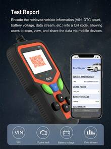 2026 Upgraded OBD2 Scan Tool Diagnostic Scanner, Engine Fault Code Reader With Reset Function, Supports Mode 6, Mode 8 And I/M Readiness Test, Automatically Check Engine Light, Compatible With All OBDII Vehicles Manufactured After 1996 - Multicolor - View 8