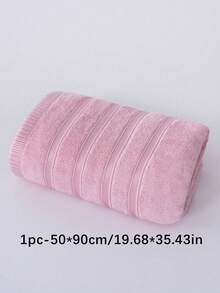 1pc/2pcs Modern Minimalist Fashion Line Pattern Bamboo Fiber Towel & Bath Towel (Lightweight), Non-Shedding, Highly Absorbent, Super Soft, Durable Bathroom Accessory, Best Gift For Partner. Towel Size: 40*75cm, Bath Towel Size: 70*140cm - Light Pink - View 13